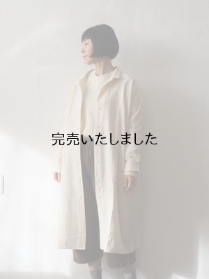 画像1: jujudhau(ズーズーダウ) SHIRTS DRESS-シャツドレス- ヘリンボーンナチュラル