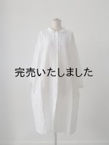 jujudhau(ズーズーダウ) SHIRTS DRESS-シャツドレス-リネンコットンホワイト