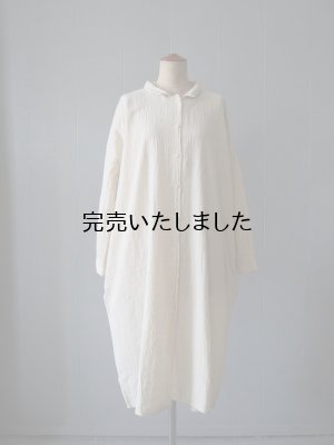 画像1: jujudhau(ズーズーダウ) SHIRTS DRESS-シャツドレス- COTTON NATURAL