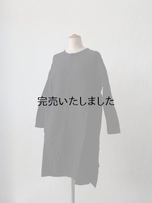画像6: jujudhau(ズーズーダウ) SHIRTS TUNIC-シャツチュニック-リネンコットンブラック