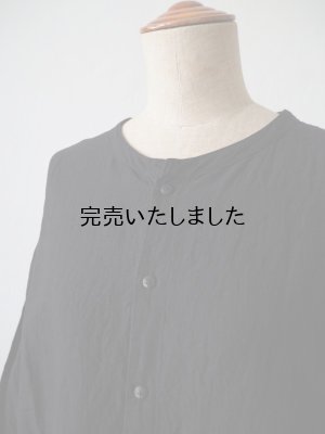 画像7: jujudhau(ズーズーダウ) SHIRTS TUNIC-シャツチュニック-リネンコットンブラック