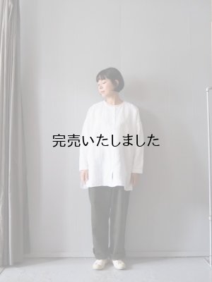 画像16: 【再入荷】jujudhau(ズーズーダウ) UNCLE SHIRTS-アンクルシャツ- LINEN COTTON WHITE