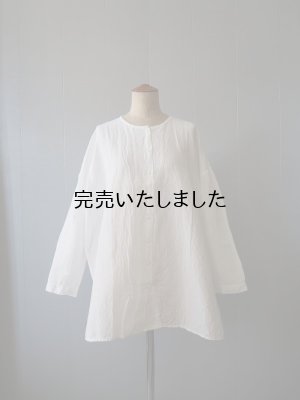 画像4: 【再入荷】jujudhau(ズーズーダウ) UNCLE SHIRTS-アンクルシャツ- LINEN COTTON WHITE