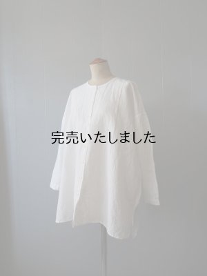 画像7: 【再入荷】jujudhau(ズーズーダウ) UNCLE SHIRTS-アンクルシャツ- LINEN COTTON WHITE