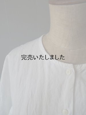 画像9: 【再入荷】jujudhau(ズーズーダウ) UNCLE SHIRTS-アンクルシャツ- LINEN COTTON WHITE