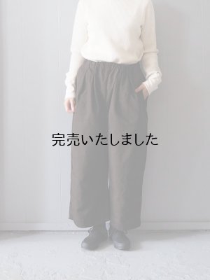 画像1: jujudhau(ズーズーダウ) WIDE PANTS-ワイドパンツ- キャンバスブラウン