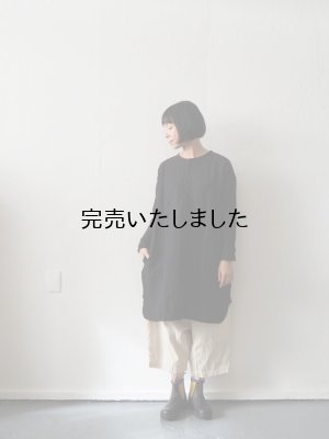画像13: jujudhau(ズーズーダウ) SHIRTS TUNIC-シャツチュニック-リネンコットンブラック