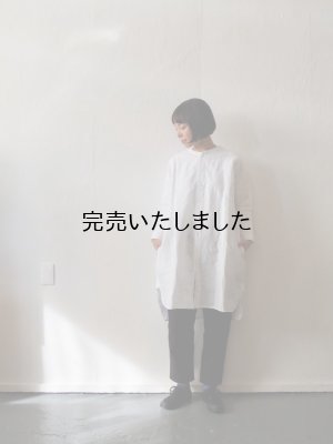 画像14: jujudhau(ズーズーダウ) SHIRTS TUNIC-シャツチュニック-リネンコットンホワイト