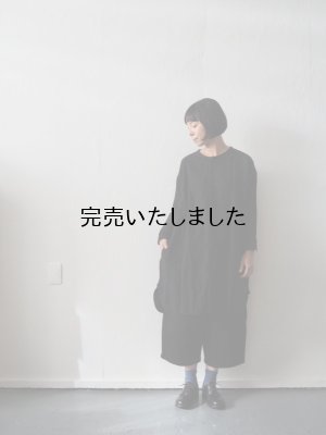 画像14: jujudhau(ズーズーダウ) SHIRTS TUNIC-シャツチュニック-リネンコットンブラック