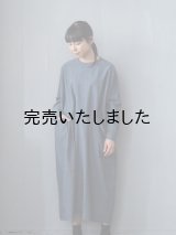 jujudhau(ズーズーダウ) BOX LONG DRESS-ボックスロングドレス- シャンブレー