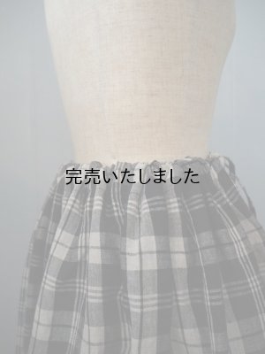 画像9: jujudhau(ズーズーダウ) KINCHAKU SKIRT-キンチャクスカート- リネン タータン
