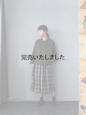 画像11: jujudhau(ズーズーダウ) KINCHAKU SKIRT-キンチャクスカート- リネン タータン