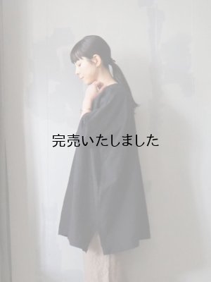 画像2: jujudhau(ズーズーダウ) RECTANGLE TUNIC-レクタングルチュニック- リネンコットンブラック