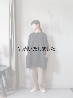 画像17: jujudhau(ズーズーダウ) RECTANGLE TUNIC-レクタングルチュニック- リネンコットンブラック
