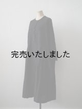 jujudhau(ズーズーダウ) BUTTON DRESS-ボタンドレス-リネンコットンブラック