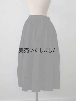 画像6: jujudhau(ズーズーダウ) GATHER SKIRT-ギャザースカート- リネンコットンブラック