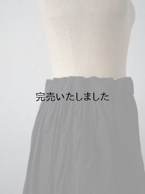 画像7: jujudhau(ズーズーダウ) GATHER SKIRT-ギャザースカート- リネンコットンブラック