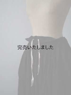 画像10: jujudhau(ズーズーダウ) GATHER SKIRT-ギャザースカート- リネンコットンブラック