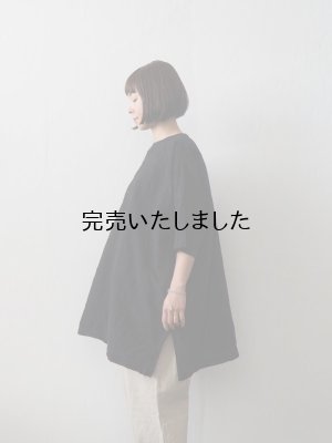 画像2: jujudhau(ズーズーダウ) RECTANGLE TUNIC-レクタングルチュニック-リネンコットンブラック