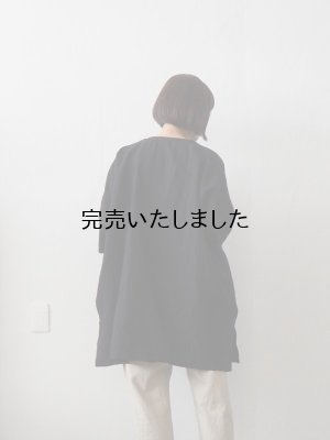 画像3: jujudhau(ズーズーダウ) RECTANGLE TUNIC-レクタングルチュニック-リネンコットンブラック
