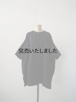 画像4: jujudhau(ズーズーダウ) RECTANGLE TUNIC-レクタングルチュニック-リネンコットンブラック
