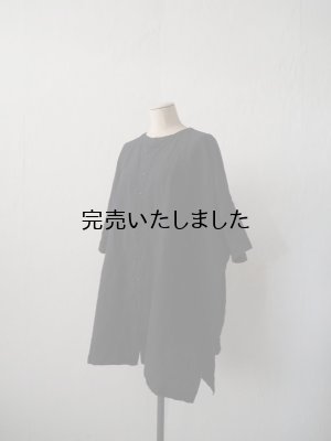 画像7: jujudhau(ズーズーダウ) RECTANGLE TUNIC-レクタングルチュニック-リネンコットンブラック
