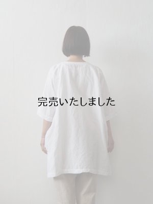 画像3: jujudhau(ズーズーダウ) RECTANGLE TUNIC-レクタングルチュニック-リネンコットンホワイト