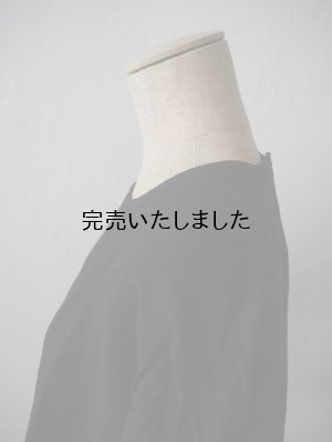 画像9: jujudhau(ズーズーダウ) SMALL NECK SHIRTS-スモールネックシャツ-リネンコットンブラック