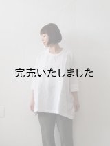 jujudhau(ズーズーダウ) SMALL NECK SHIRTS-スモールネックシャツ-リネンコットンホワイト