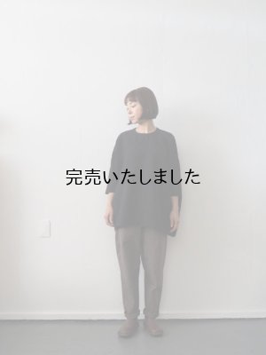画像16: jujudhau(ズーズーダウ) SMALL NECK SHIRTS-スモールネックシャツ-リネンコットンブラック
