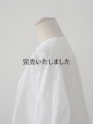 画像6: jujudhau(ズーズーダウ) STAND COLLAR SHIRTS-スタンドカラーシャツ-リネンコットンホワイト