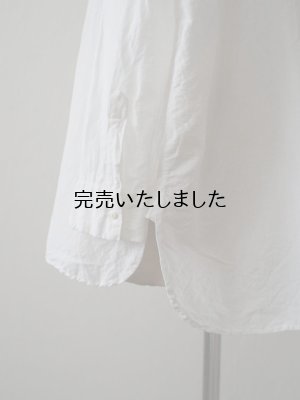 画像7: jujudhau(ズーズーダウ) STAND COLLAR SHIRTS-スタンドカラーシャツ-リネンコットンホワイト