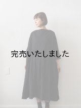 jujudhau(ズーズーダウ) TUCK DRESS-タックドレス-リネンコットンブラック