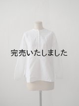 jujudhau(ズーズーダウ) 12 BUTTON SHIRTS-１２ボタンシャツ- リネンコットンホワイト
