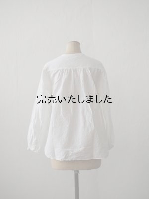 画像3: jujudhau(ズーズーダウ) 12 BUTTON SHIRTS-１２ボタンシャツ- リネンコットンホワイト