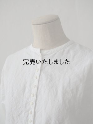 画像5: jujudhau(ズーズーダウ) 12 BUTTON SHIRTS-１２ボタンシャツ- リネンコットンホワイト