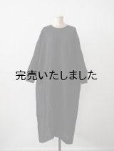 jujudhau(ズーズーダウ) BOX LONG DRESS-ボックスロングドレス-リネンブラック