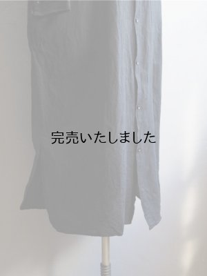 画像7: jujudhau(ズーズーダウ) LONG LONG SHIRTS リネンコットンブラック