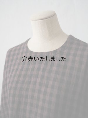 画像5: jujudhau(ズーズーダウ) SMALL NECK SHIRTS-スモールネックシャツ- ブラウンギンガム
