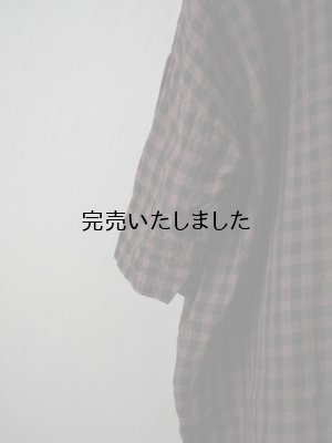 画像8: jujudhau(ズーズーダウ) SMALL NECK SHIRTS-スモールネックシャツ- ブラウンギンガム