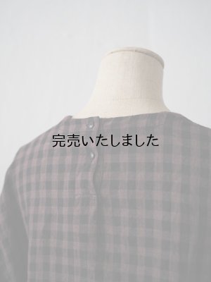 画像9: jujudhau(ズーズーダウ) SMALL NECK SHIRTS-スモールネックシャツ- ブラウンギンガム