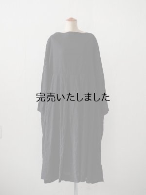 画像2: jujudhau(ズーズーダウ) TUCK DRESS-タックドレス- リネンコットンブラック