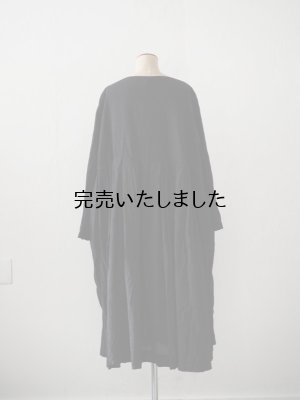 画像4: jujudhau(ズーズーダウ) TUCK DRESS-タックドレス- リネンコットンブラック