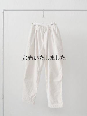 画像4: jujudhau(ズーズーダウ) TUCK PANTS-タックパンツ-キャンバス ナチュラル