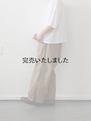 画像2:  jujudhau(ズーズーダウ) WIDE PANTS-ワイドパンツ-チノベージュ