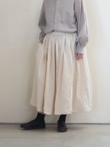 jujudhau(ズーズーダウ) GATHER SKIRT-ギャザースカート- ネップ