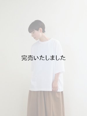画像1: jujudhau(ズーズーダウ) WIDE RIB-T-ワイドリブTシャツ ホワイト