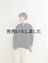 jujudhau(ズーズーダウ) STAND COLLAR SHIRTS-スタンドカラーシャツ-コットンブラック