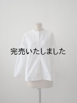 jujudhau(ズーズーダウ) 12 BUTTON SHIRTS-１２ボタンシャツ- ツイルホワイト