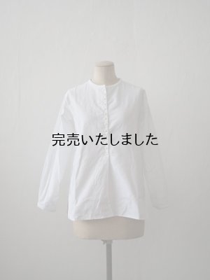 画像1: jujudhau(ズーズーダウ) 12 BUTTON SHIRTS-１２ボタンシャツ- ツイルホワイト